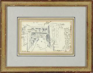 Oscar Florianus Bluemner - Sketch of Manhattan Bridge