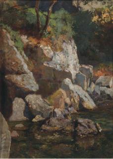Oscar Mendlik - A rocky mountainstream