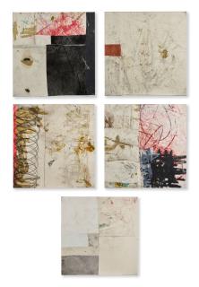 Oscar Murillo - Movement and Rhythm Between One Place and Another #6, 2013