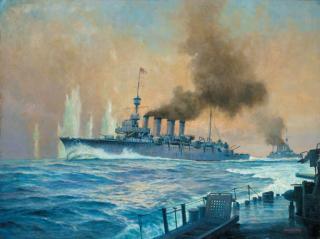 Oscar Parkes - H.M.S. Southampton at the Battle of Jutland, 31st May 1916