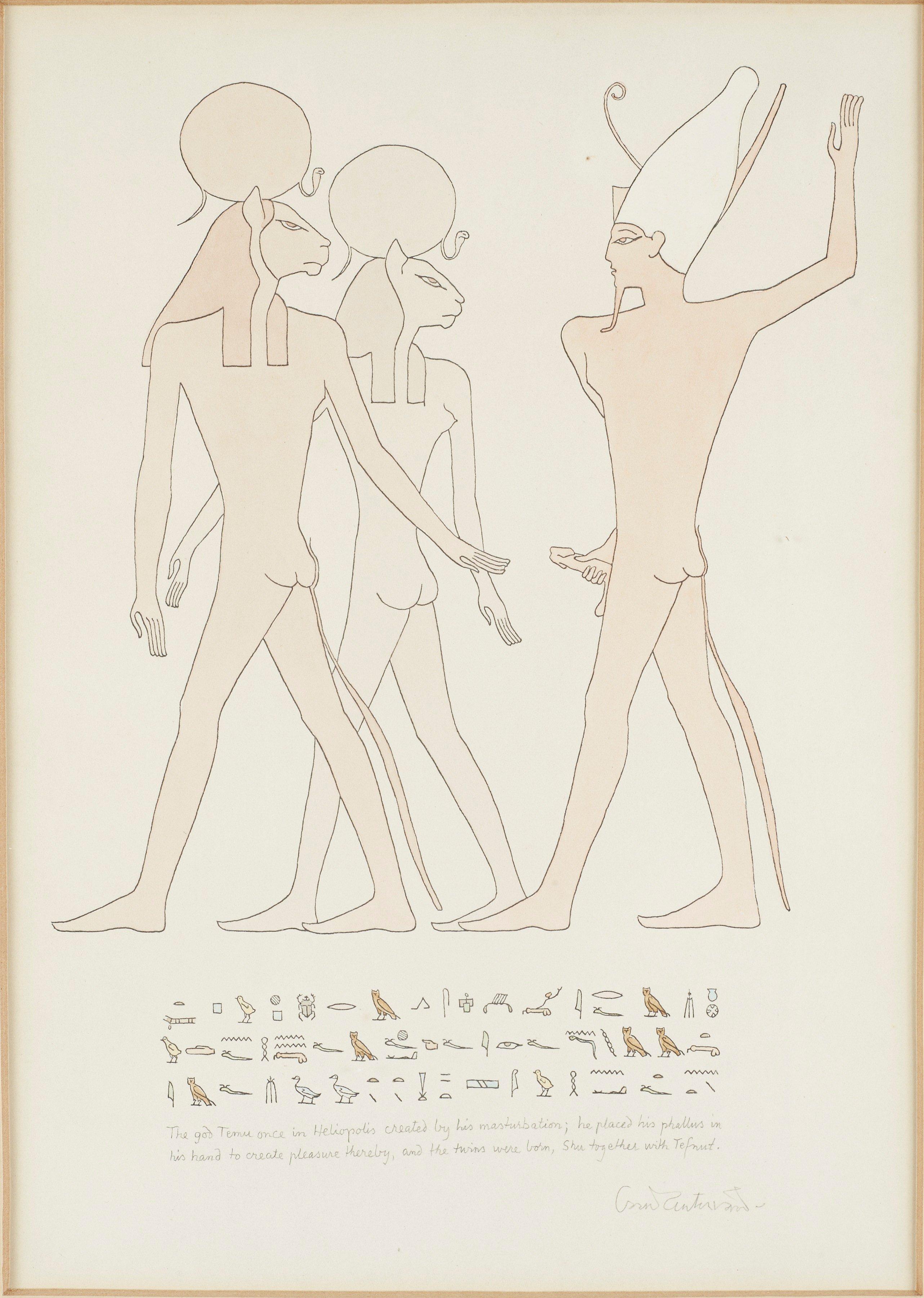 Oscar Reutersvärd - Egyptian erotic motif