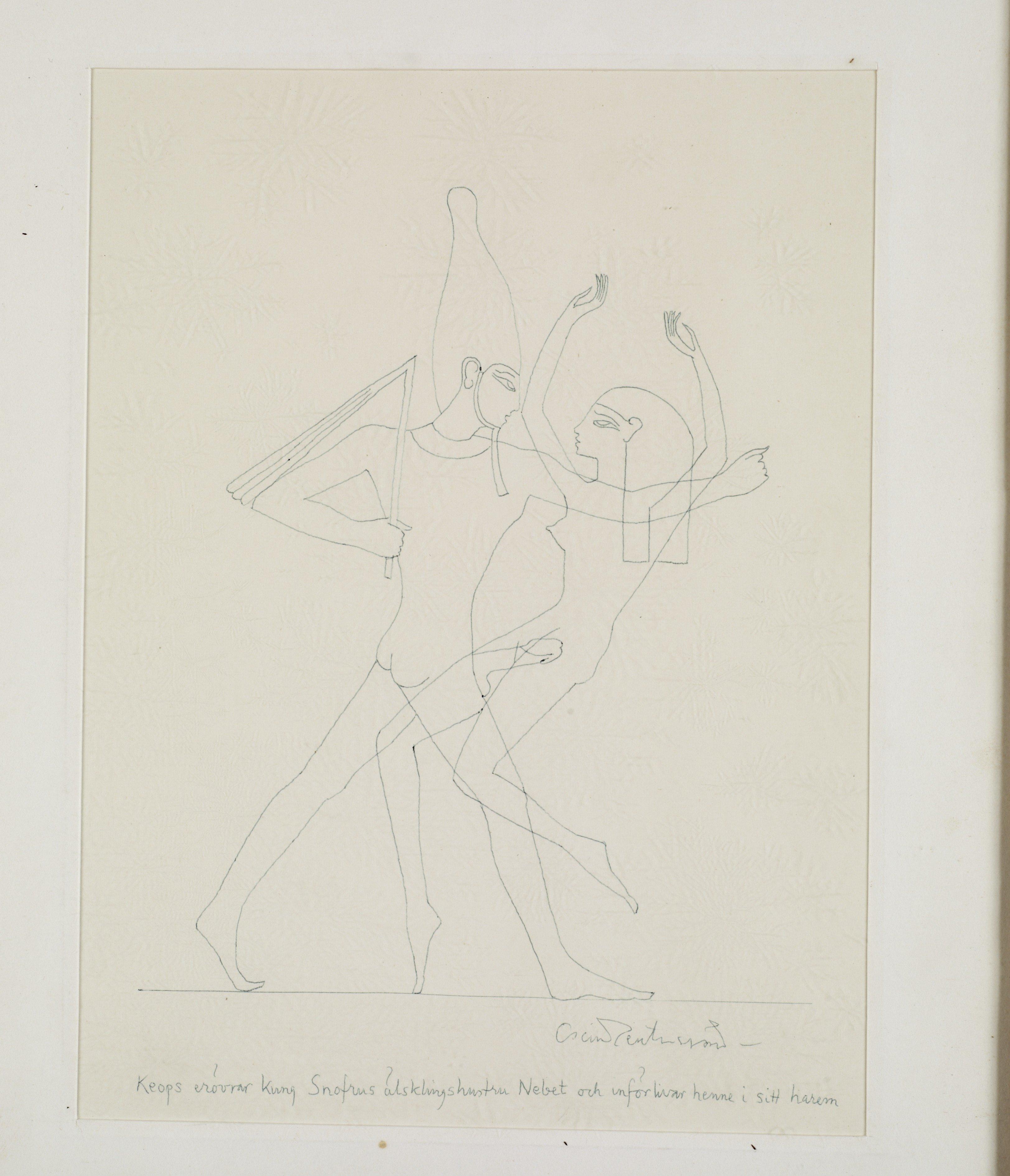 Oscar Reutersvärd - Egyptian erotic motif