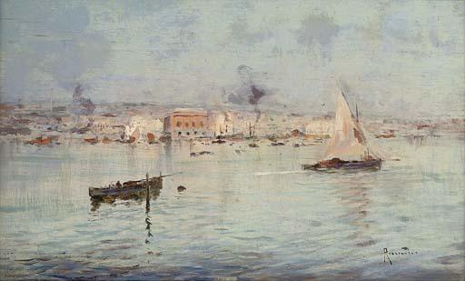 Oscar Ricciardi - A summer day off a Mediterranean port