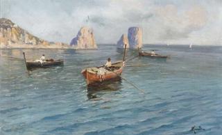 Oscar Ricciardi - Fishermen off the Capri coast