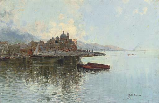 Oscar Ricciardi - Fishing Vessels Moored At The Bay of Naples