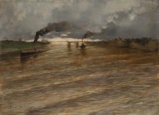 Oscar Ricciardi - Il Tevere a Fiumicino