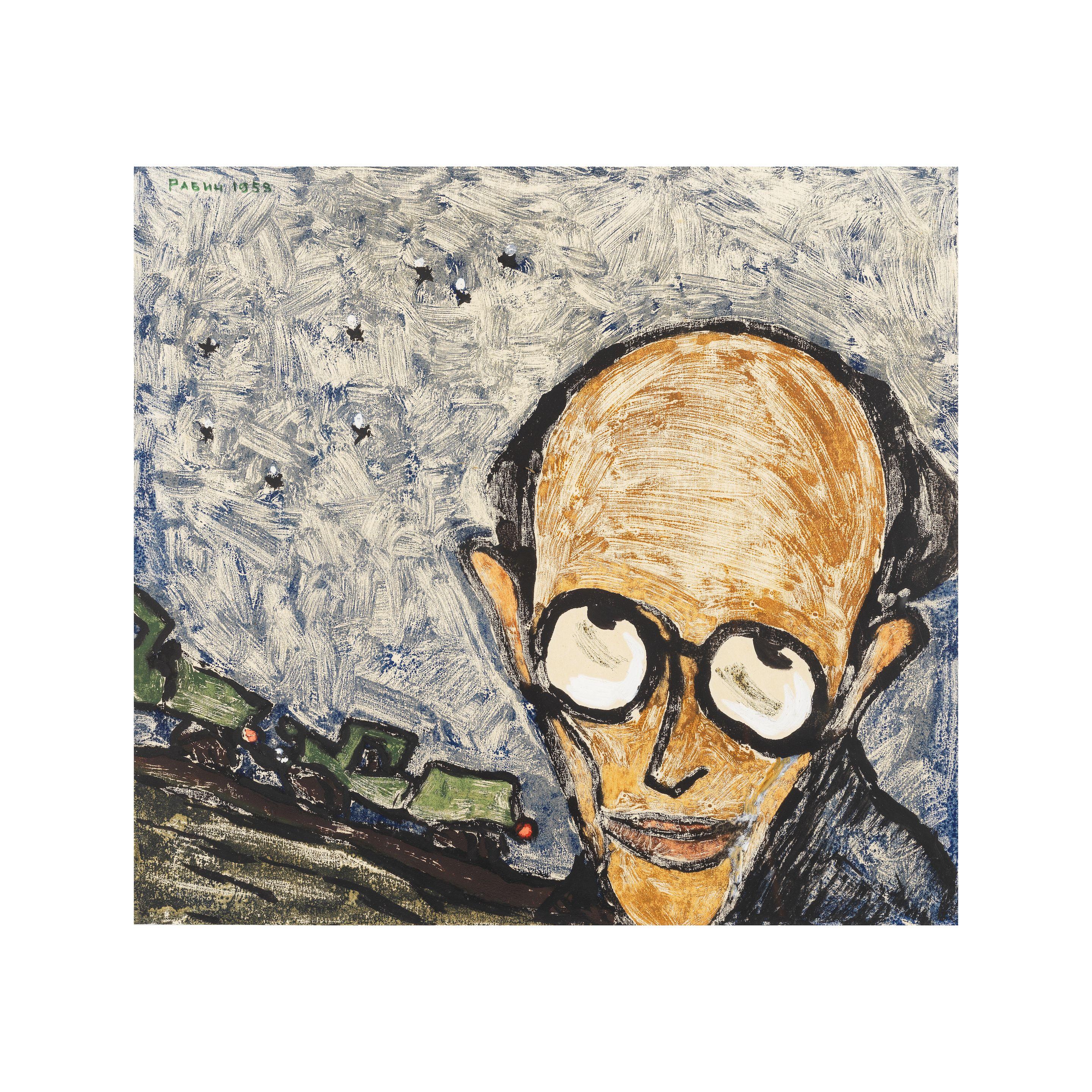 Oscar Yakovlevich Rabin - Autoportrait/ Self-portrait
