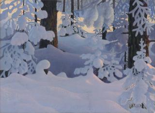 Oskar Bergman - A forest in winter