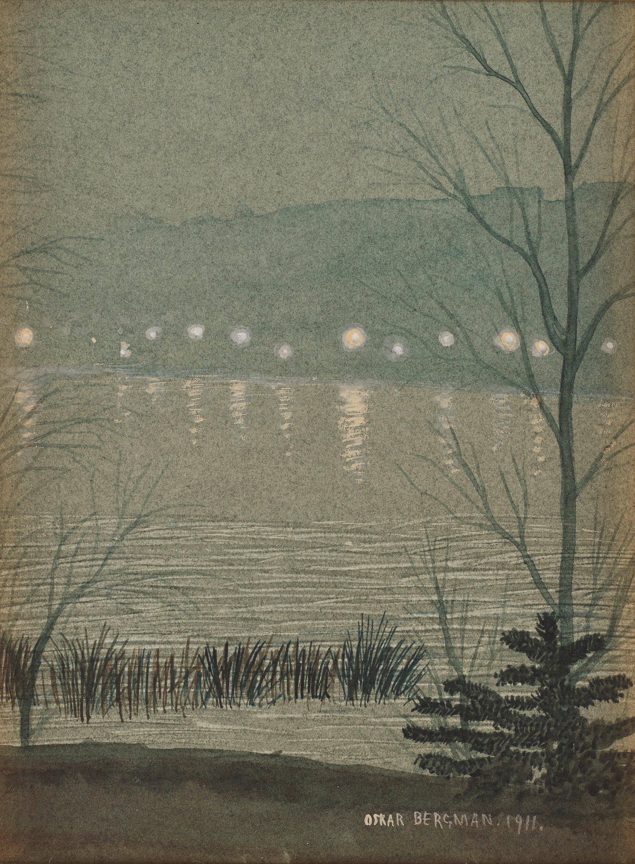 Oskar Bergman - Evening by the water