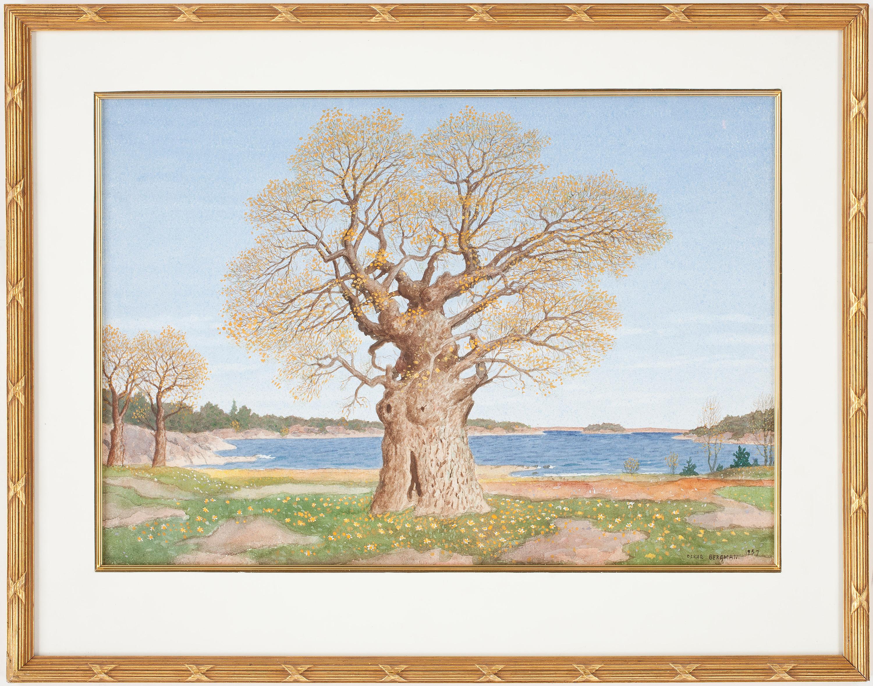 Oskar Bergman - Oak tree in fall