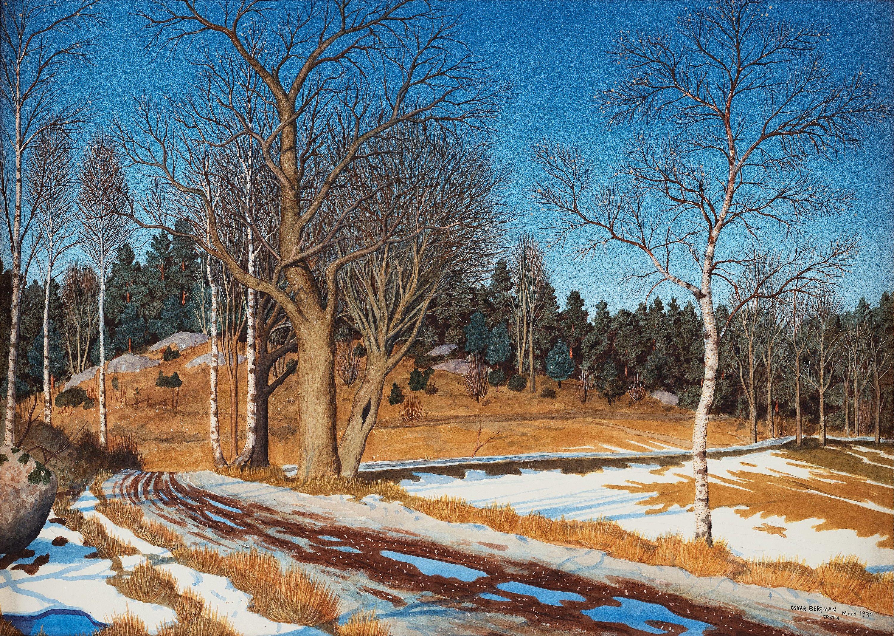 Oskar Bergman - Spring landscape from Ersta