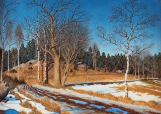 Oskar Bergman - Spring landscape from Ersta