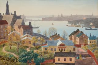 Oskar Bergman - View over Stockholm from Åsöberget, Södermalm