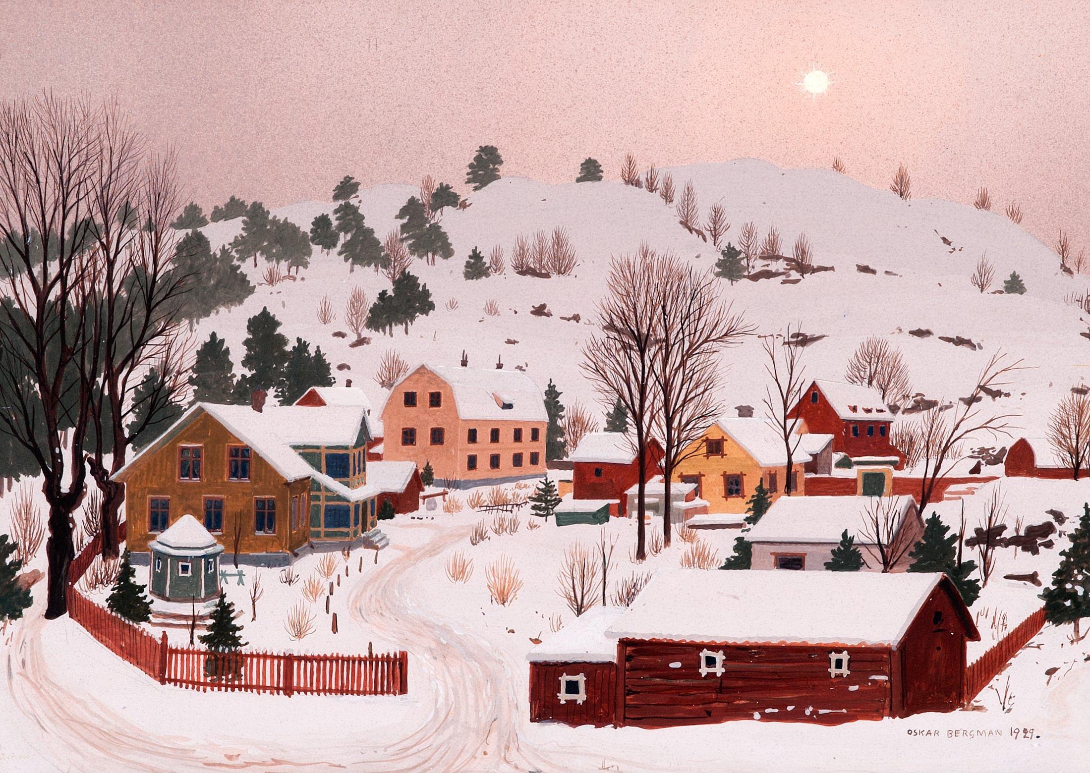Oskar Bergman - Winter Day In The Village