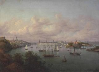 Oskar Conrad Kleineh - View of Stockholm Harbor