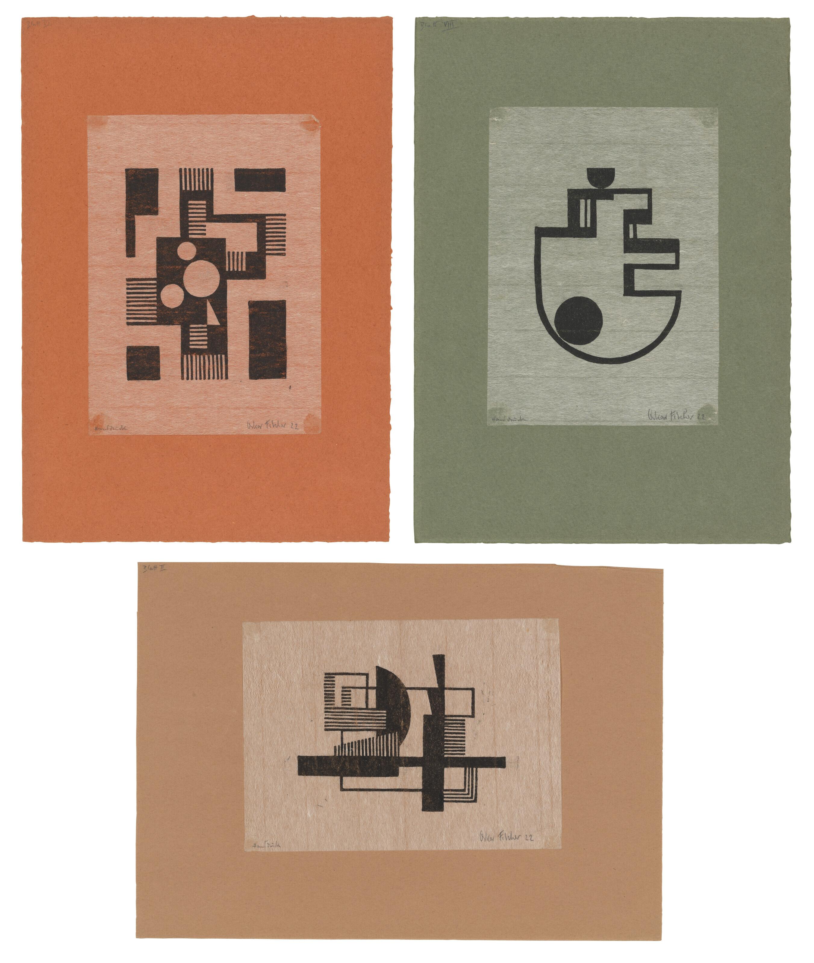 Oskar Fischer - 12 Linolschnitte