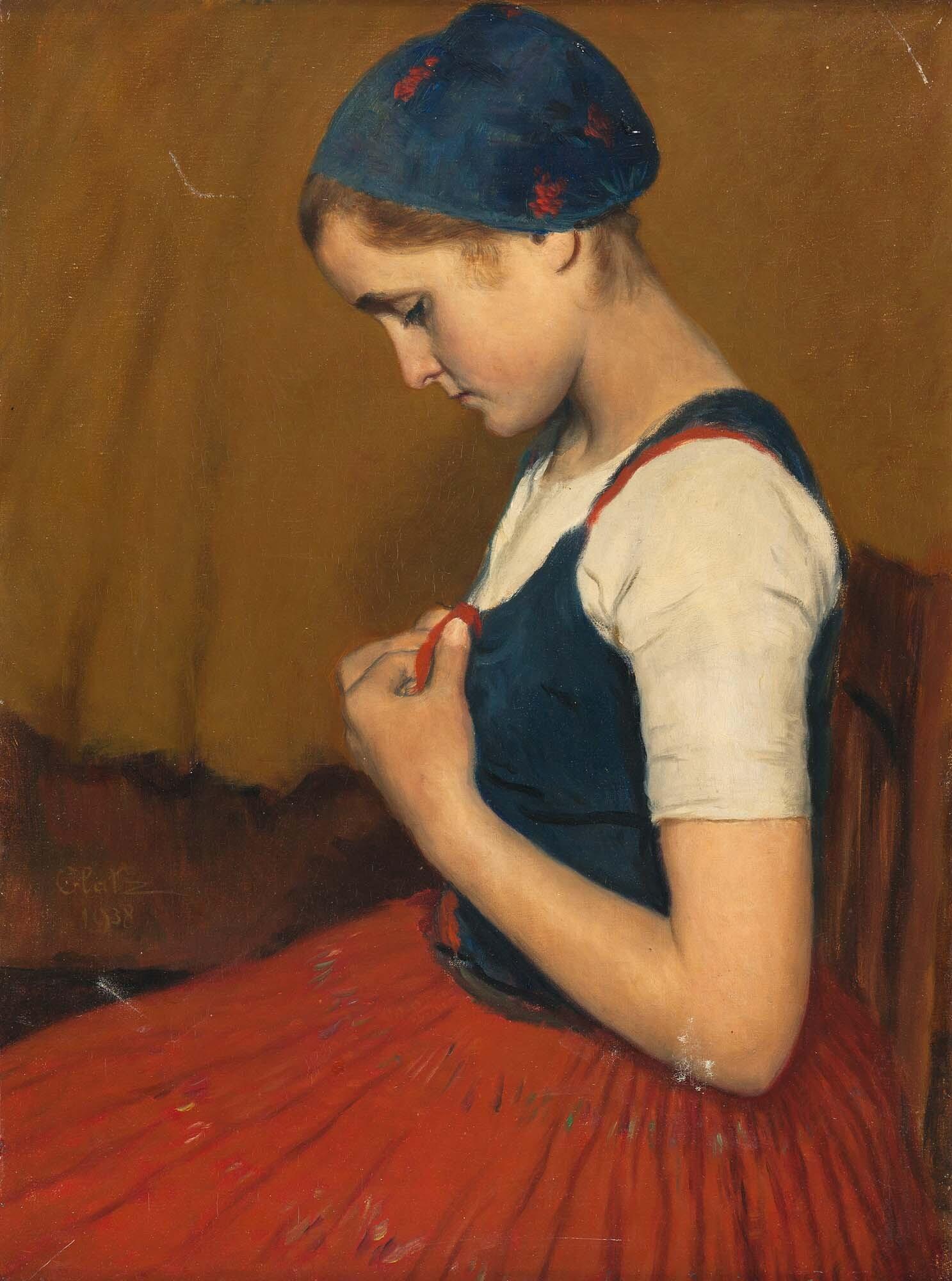 Oskar Glatz - Bauernmädchen.