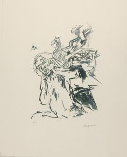 Oskar Kokoschka - 2 Bll.: Epeios, the maker of the wooden horse – Hekuba turns away