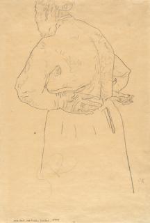 Oskar Kokoschka - Alte Frau, von hinten gesehen