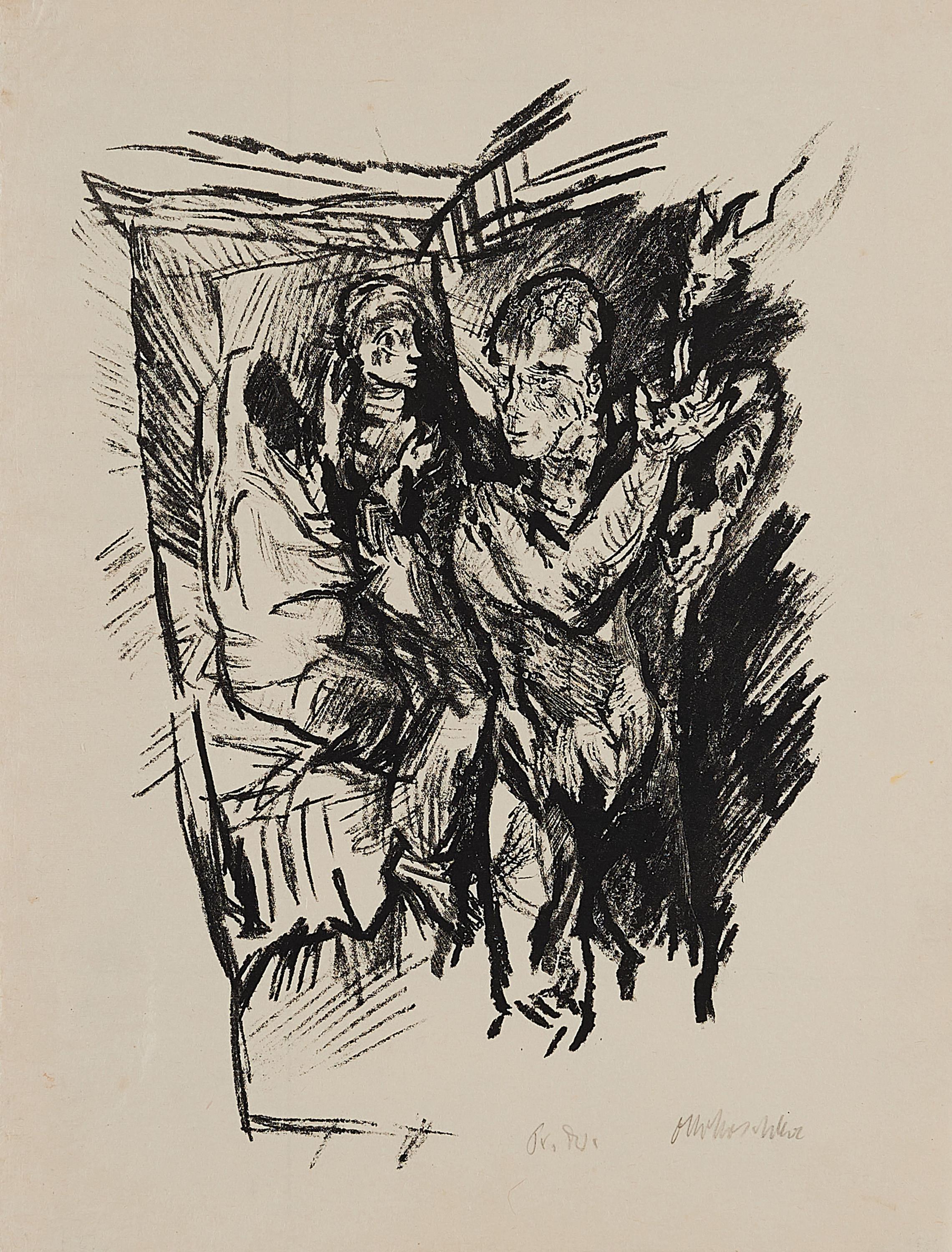 Oskar Kokoschka - Am Scheideweg (Aus: Der gefesselte Kolumbus).