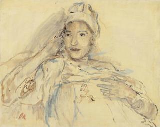 Oskar Kokoschka - Elisabeth Gésinus-Visser II (mit Hut)
