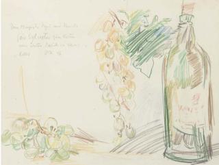 Oskar Kokoschka - Flasche und Trauben