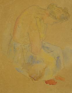 Oskar Kokoschka - Frauenstudie (Study Of A Woman)