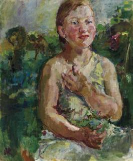 Oskar Kokoschka - Mädchen Mit Blumen
