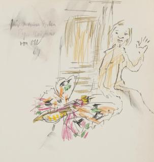 Oskar Kokoschka - Mann Mit Schmetterling, Widmung