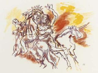 Oskar Kokoschka - Marcel Jouhandeau, Le Bal masqué, Les Grands Livres Illustrés par les Peintres Contemporains, 1967 (Wingler/Welz 367 - 373)