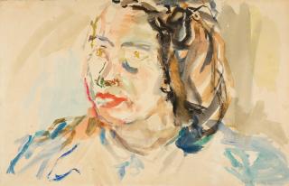 Oskar Kokoschka - Porträt einer jungen Frau.