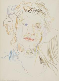 Oskar Kokoschka - Portrait Of Olda Kokoschka - Recto Grapes - Verso