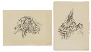 Oskar Kokoschka - Weib Über Schemen Gebeugt; And Das Weib (Wingler/Welz 52 & 53)