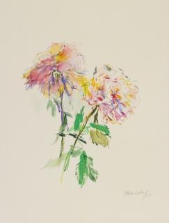 Oskar Kokoschka - Zwei Blumen