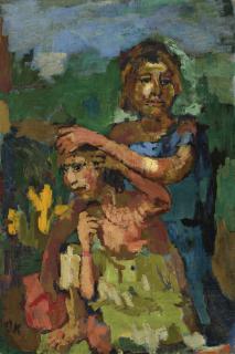 Oskar Kokoschka - Zwei Mädchen (Two Girls)
