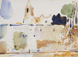 Oskar Koller - Kirche und Mauer