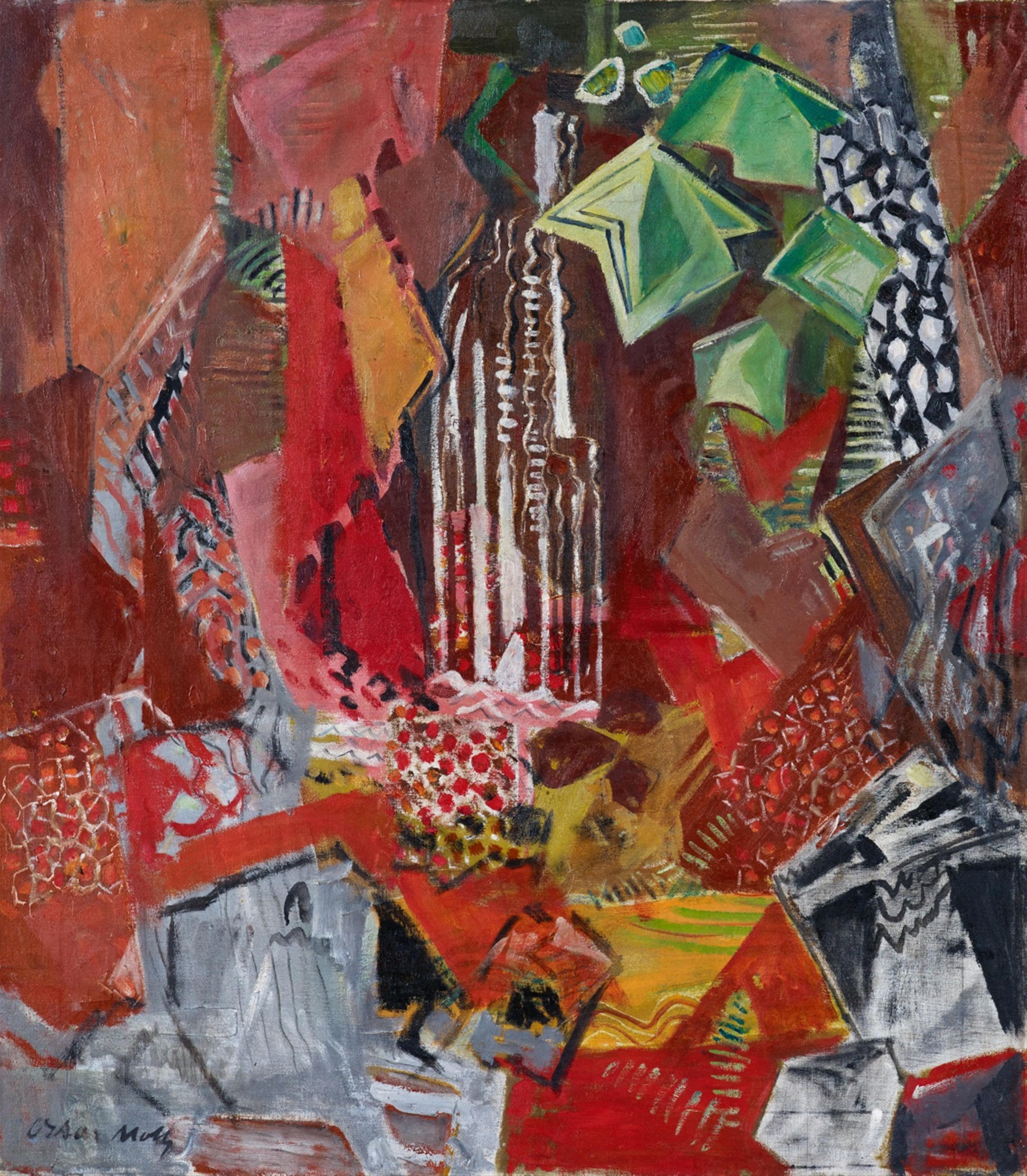 Oskar Moll - Wasserfall mit roten Felsen