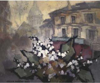 Oskar Rabin - Lilies in Montmartre