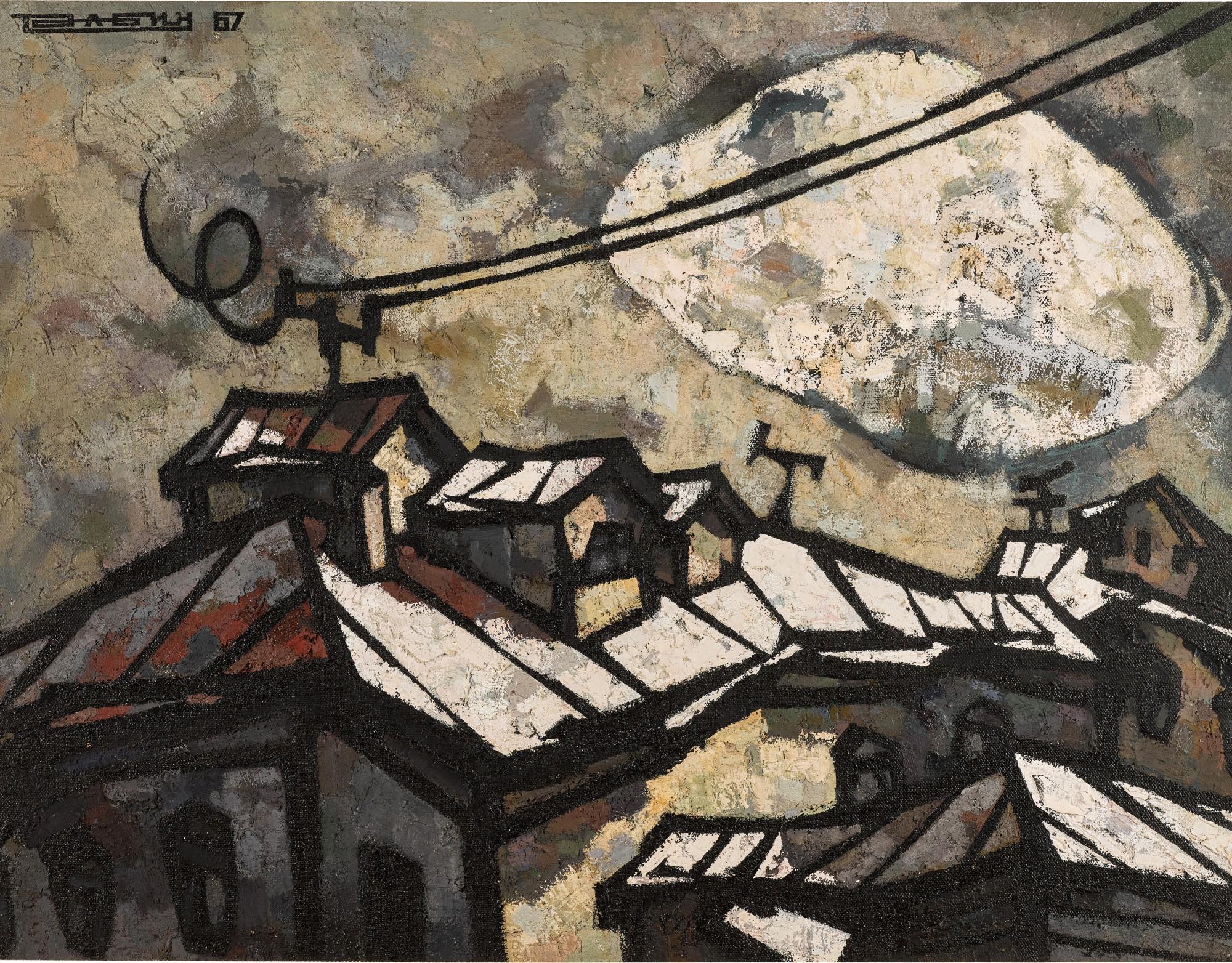 Oskar Rabin - Roofs in Priluki
