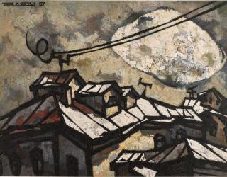 Oskar Rabin - Roofs in Priluki