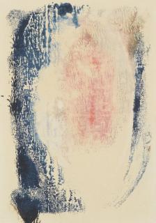 Oskar Schlemmer - Abstrakte Komposition In Blau Und Rosa, Vision Eines Kopfes (Abstract Composition Red And Blue, Vision Of A Head)