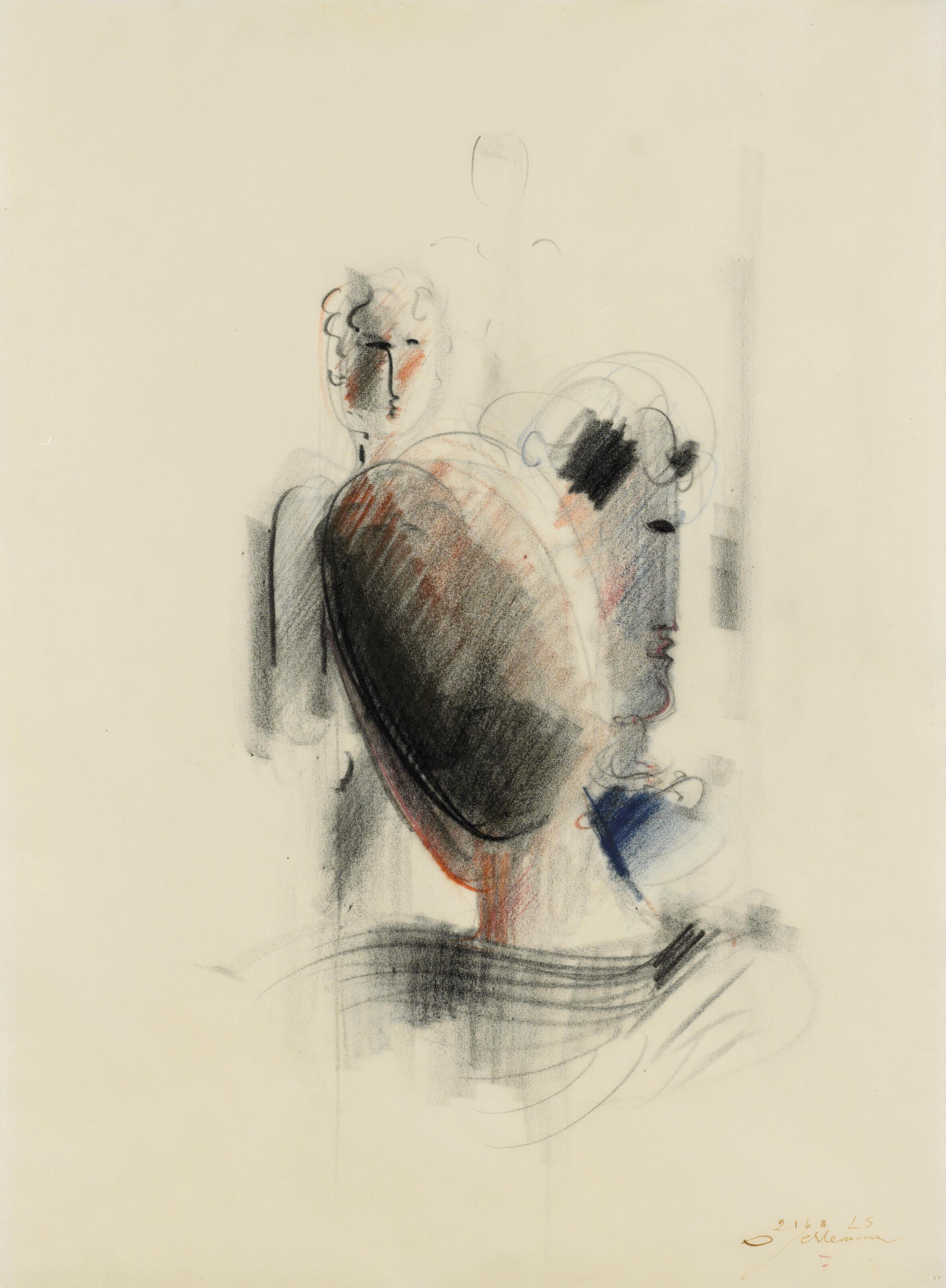 Oskar Schlemmer - Drei Köpfe