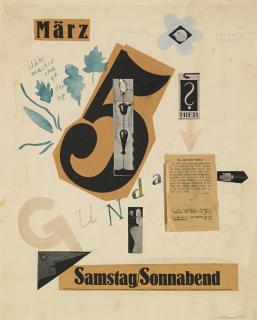 Oskar Schlemmer - Geburtstagsgratulation Für Gunta Stadler-Stölzl (Birthday Collage For Gunta Stadler-Stölzl)