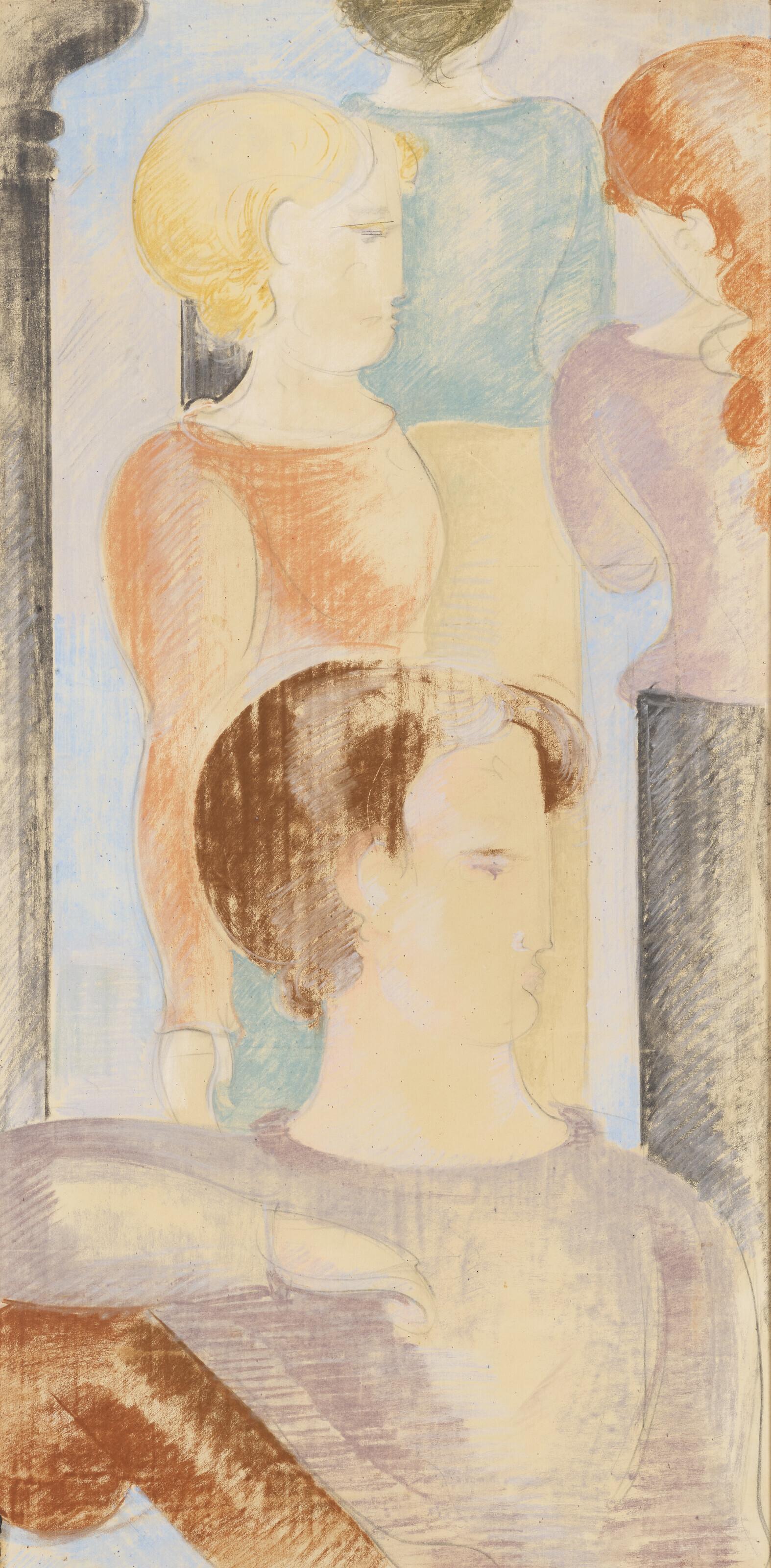 Oskar Schlemmer - Gestaffelte Gruppe