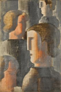 Oskar Schlemmer - Graue Jungmännergruppe (Group of Young Men in Grey)