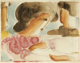 Oskar Schlemmer - Rote Mitte I (Red Centre I)