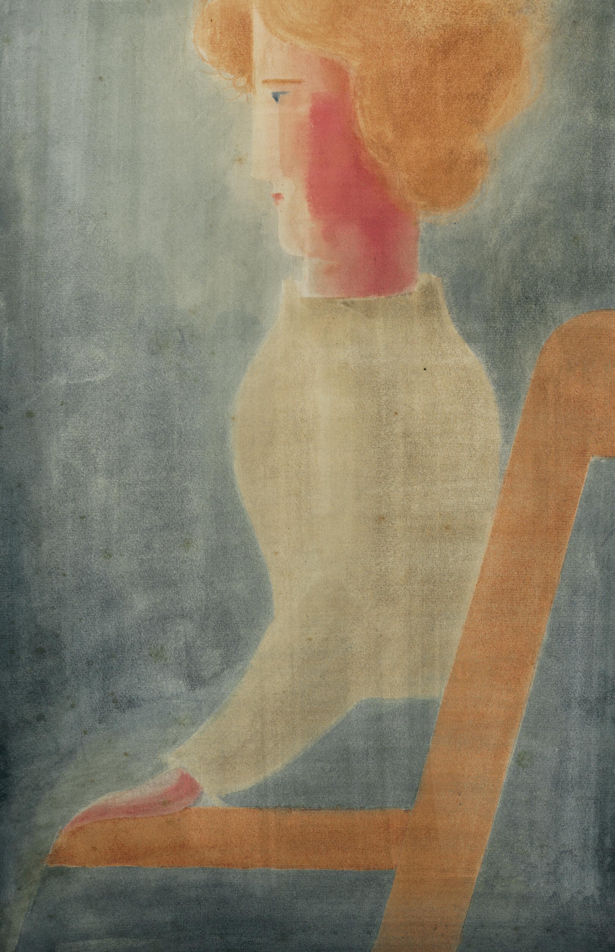 Oskar Schlemmer - Sitzende nach links