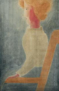 Oskar Schlemmer - Sitzende nach links