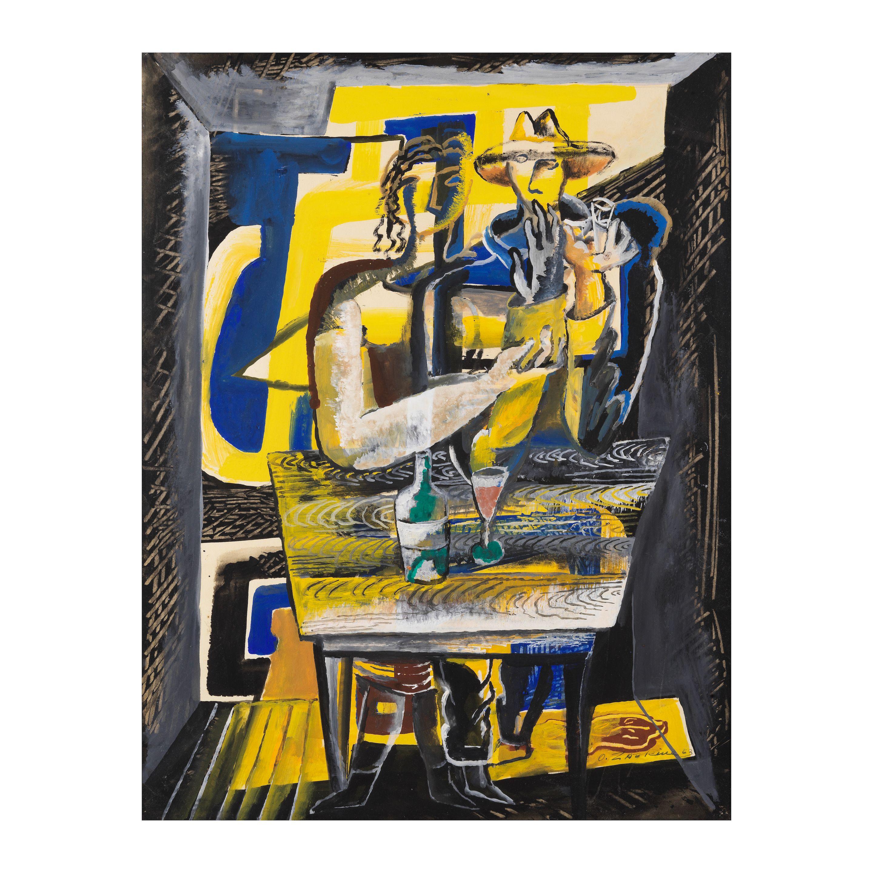 Ossip Zadkine - Couple buvant