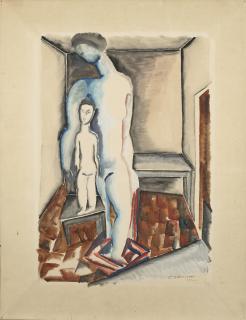 Ossip Zadkine - Figures dans un intérieur